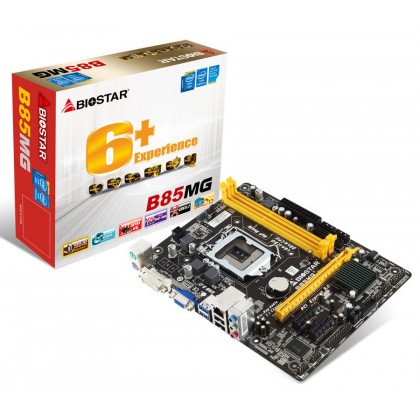 BIOSTAR B85MG Intel B85 LGA 1150 DDR3 1600 VGA DVI USB 3 Micro ATX Motherboard BIOSTAR B85MG Intel B85 LGA 1150 DDR3 1600 VGA DVI USB 3 Micro ATX Motherboard